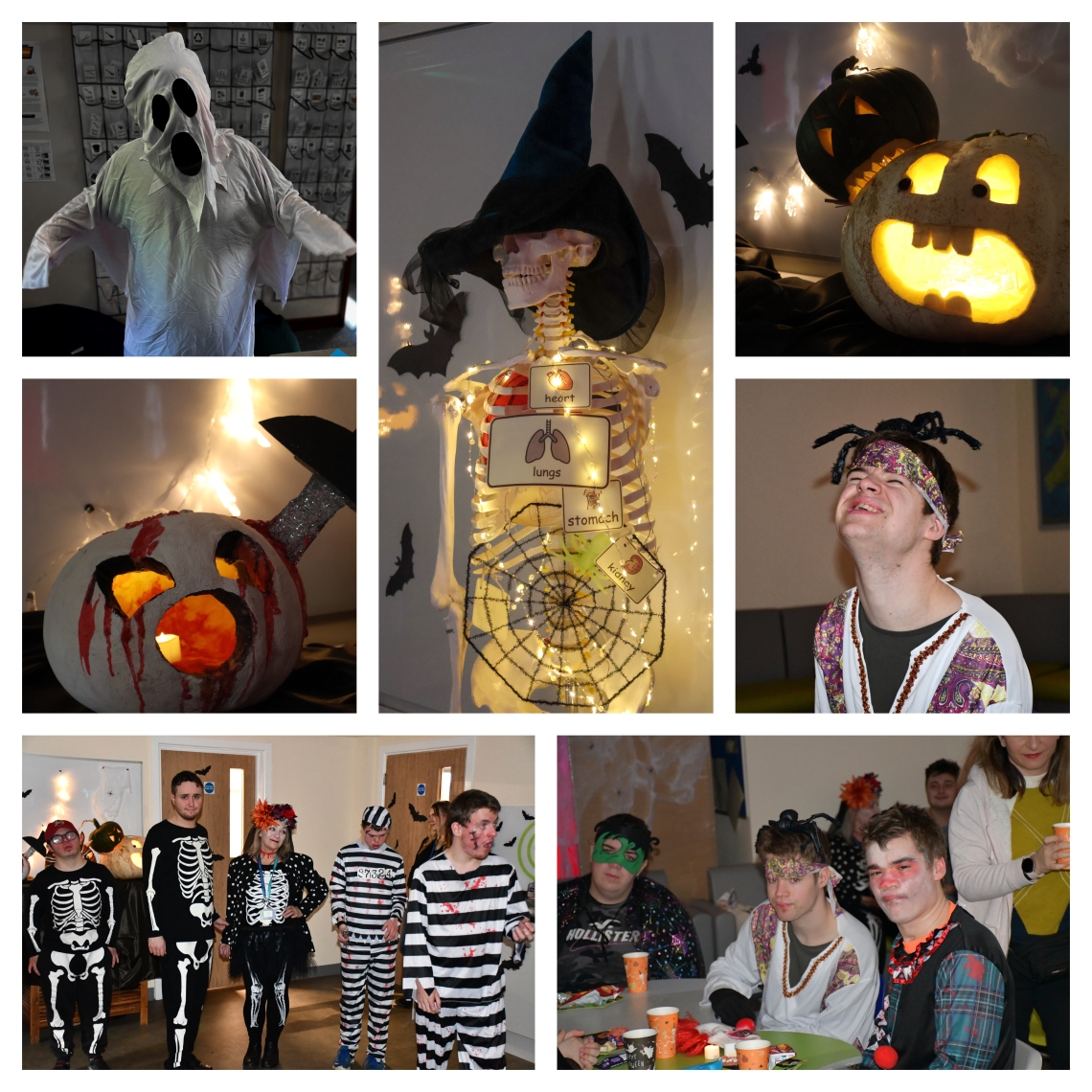 Learners in their Halloween costumes