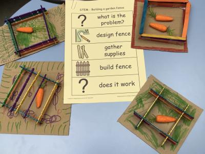 Examples of building fences by learners with ALN